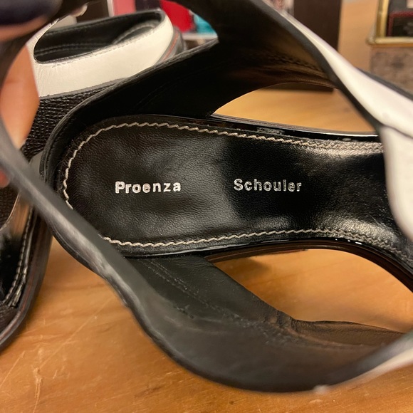 PROENZA SCHOULER Tee cutout leather slingback pumps | NET-A  Proenza Schouler Red Carpet Heels 7.5